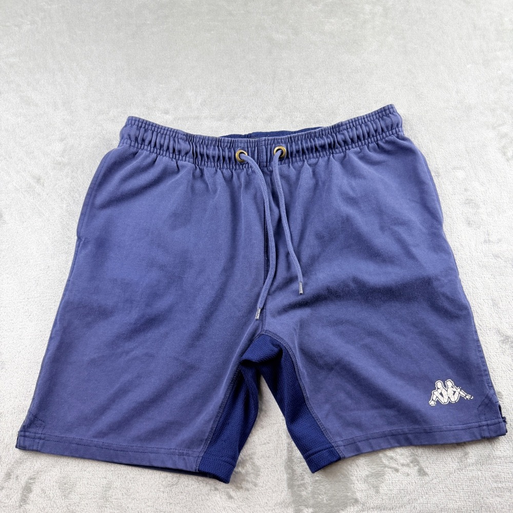 Kappa Women's Small Active Shorts Blue Mesh Trim Logo - Picture 1 of 13